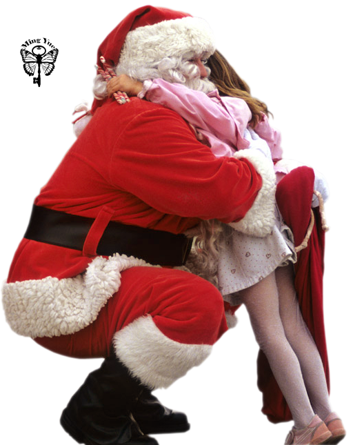 Père Noël calin Fillette